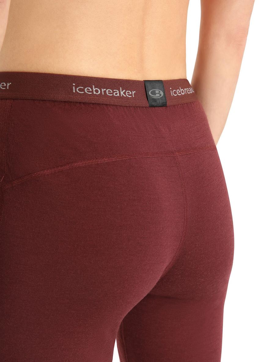 Icebreaker Merino 200 Oasis Thermal Leggings Naisten Base Layers Punainen | FI 1916GSOL